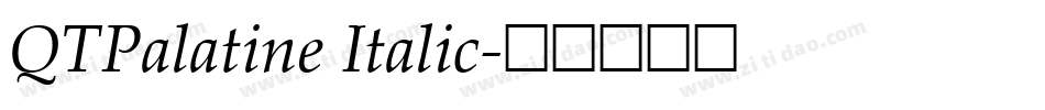 QTPalatine Italic字体转换